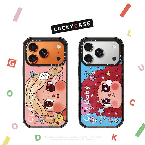 C家大脸发型哭娃Baby适用iphone17手机壳16promax苹果15pro磁吸MagSafe透明14plus可爱13甜酷少女12卡通日韩