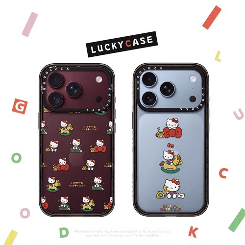 C家复古彩色波点木马KT适用iphone17手机壳16promax苹果18pro透明MagSafe磁吸15plus趣味14卡通13日韩12可爱