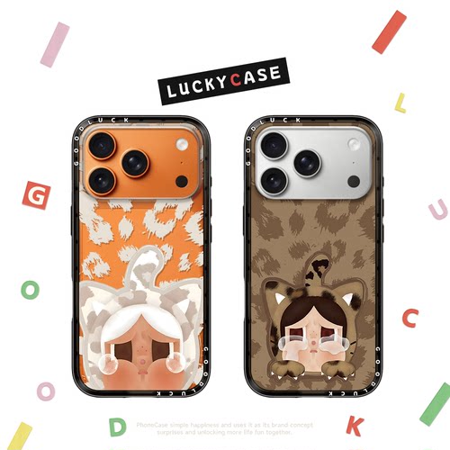 C家甜酷风豹纹猫猫哭娃Baby适用iphone17新壳体纤巧手机壳16promax苹果15pro磁吸MagSafe透明14plus/13