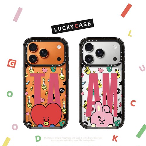 C家联名男团BT21卡通公仔BTS字母适用iphone17手机壳16promax苹果15pro透明MagSafe磁吸14plus日韩13可爱12女