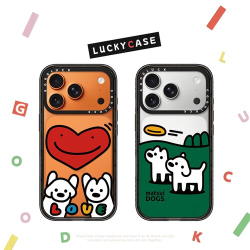 C家联名matsui两只狗狗露营飞盘爱心适用iphone17手机壳16promax苹果15pro透明MagSafe磁吸14plus/13卡通12
