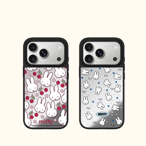 C家联名满屏樱桃米菲兔适用iphone17手机壳16promax苹果15pro镜面MagSafe磁吸14plus卡通13可爱12趣味日韩