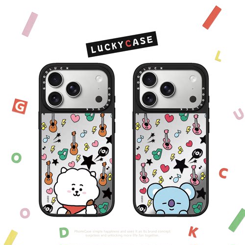 C家男团BT21联名卡通公仔BTS半身人物贴纸适用iphone17手机壳16promax苹果15pro镜面磁吸14plus可爱13日韩12