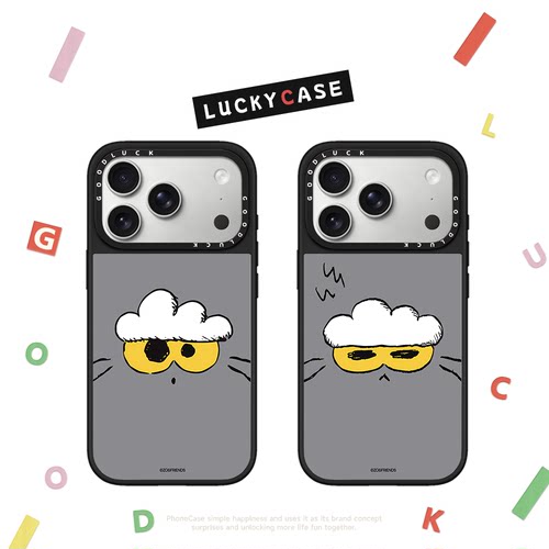 CASETIFIY联名权志龙ZOA小灰猫咪大脸表情雏菊适用iphone17手机壳16promax苹果15pro镜面MagSafe磁吸14plus潮