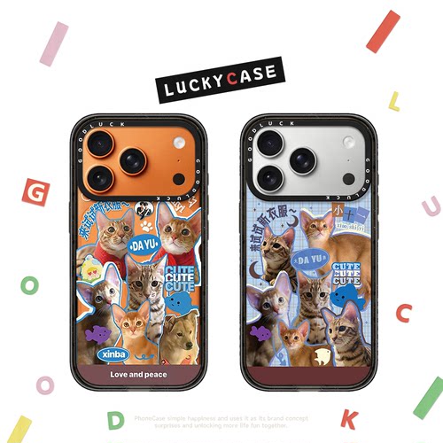 C家联名梓渝同款小十一猫咪适用iphone17手机壳18promax苹果16pro镜面MagSafe磁吸15plus卡通14可爱13/12