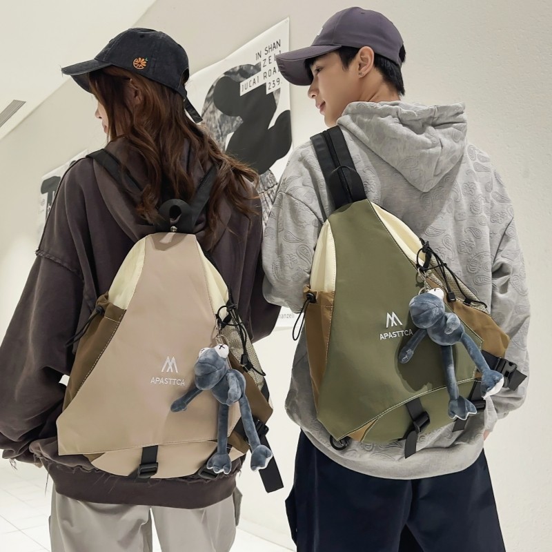 机能潮牌斜挎包男生户外通勤骑行弓箭包徒步登山包大容量单肩背包