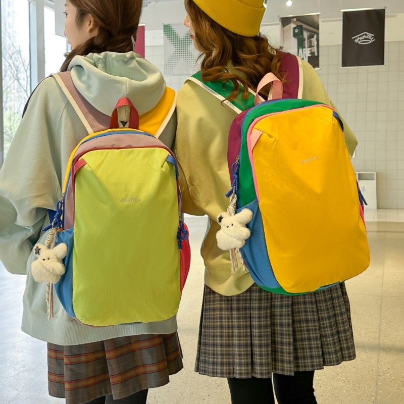 超轻量化多巴胺户外撞色背包双肩包大容量书包旅行包拼色登山包潮,箱包皮具/热销女包/男包,双肩背包,淘宝优惠券,粉丝福利购,淘宝优惠卷