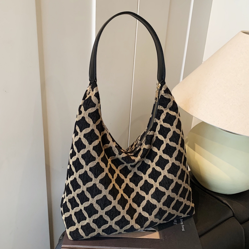 慵懒风大容量托特包包女2025新款百搭单肩腋下包复古通勤手提包潮