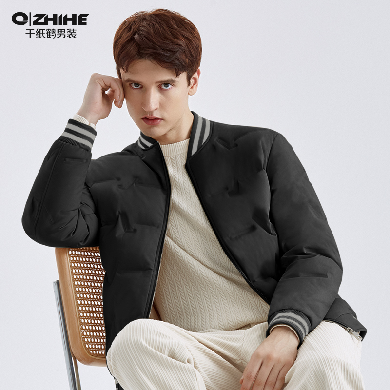 千纸鹤男装男士羽绒服中长款
