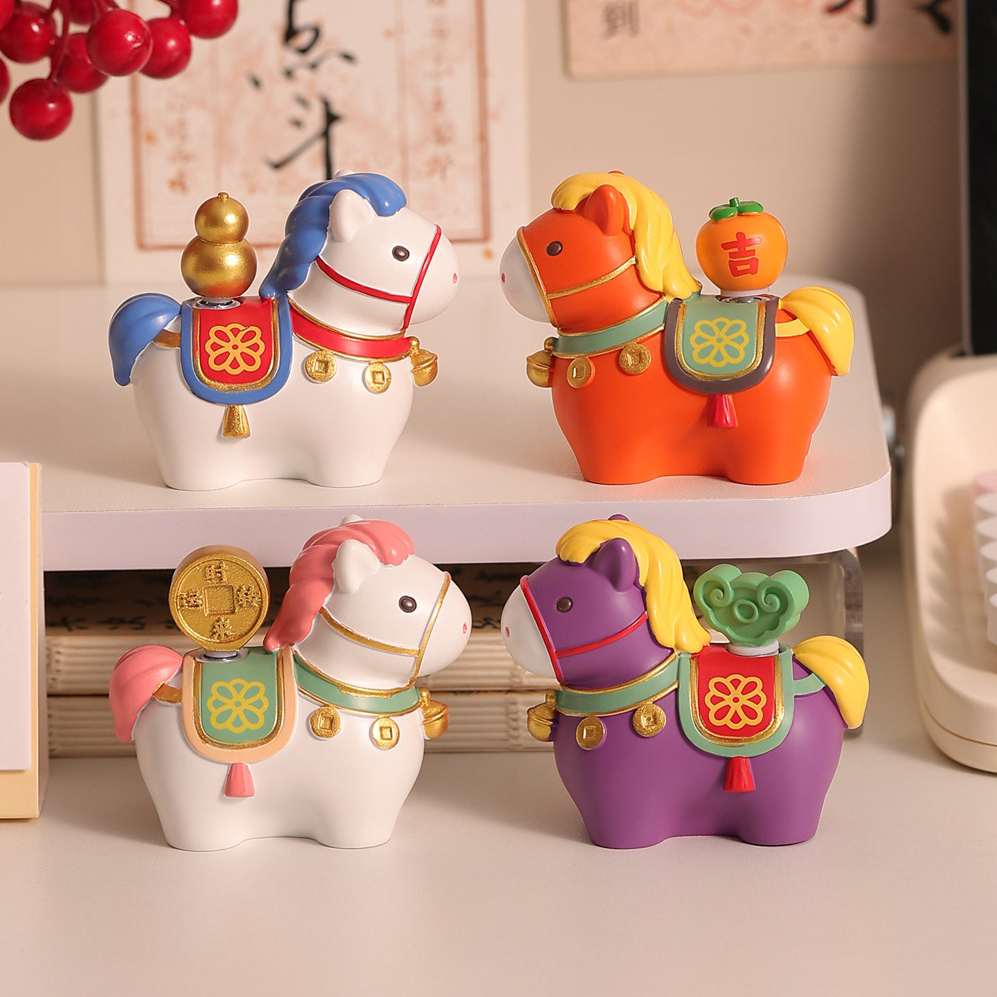 2026马摆件高级感国潮文创吉祥物桌面招财装饰品可爱小马伴手礼,家居饰品,桌面摆件,淘宝优惠券,粉丝福利购,淘宝优惠卷