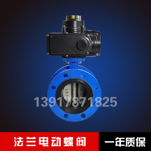 户外防水型电动法兰式蝶阀AC220V电动开关阀DN50 65 100厂家直销