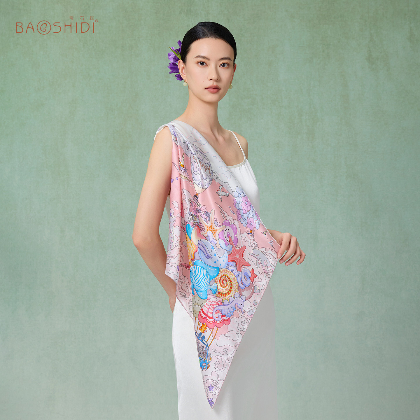 送女朋友款真丝丝巾礼盒包装