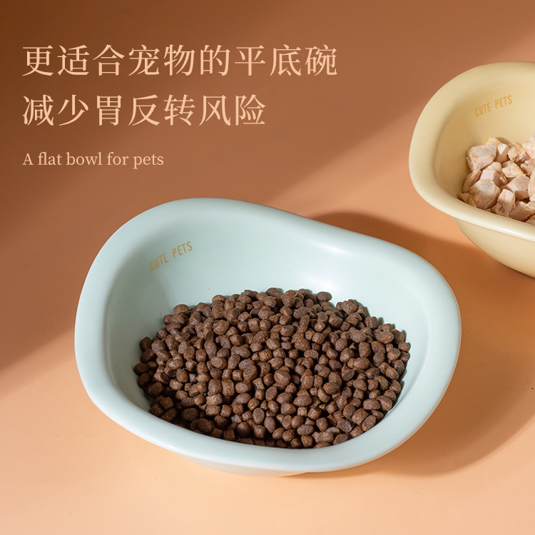 陶瓷猫碗防打翻喂食罐头碗