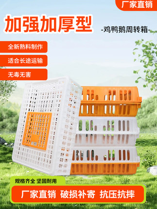 鸡笼运输笼塑料家禽周转箱筐加厚大号兔笼养殖笼成鸡鸭鹅鸽子笼子