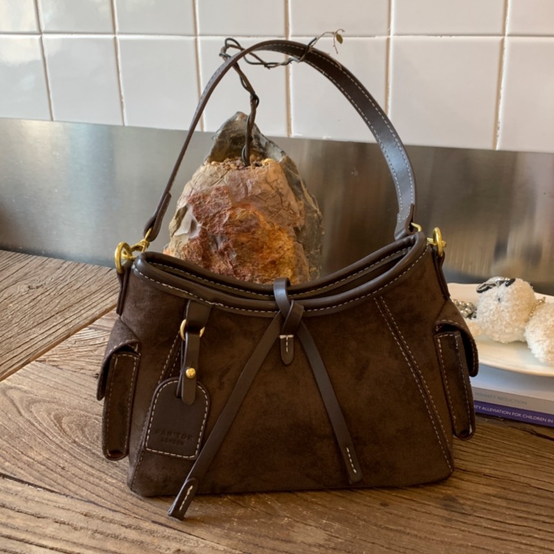 复古小众手提机车包包女2025秋冬季新款潮流单肩腋下包百搭斜挎包