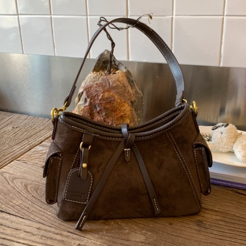 复古小众手提机车包包女2025秋冬季新款潮流单肩腋下包百搭斜挎包