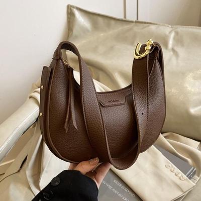 韩国小众新款百搭马鞍包