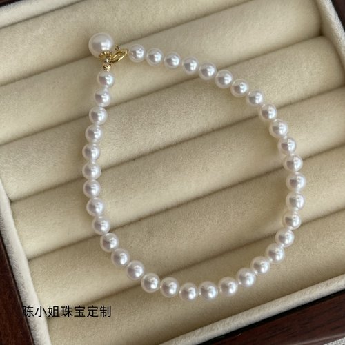 18k金简约baby小珍珠手链