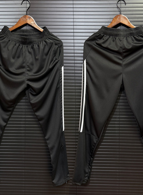 速干抽绳三条杠运动长裤男宽松透气直筒休闲跑步垂感健身小腿裤子