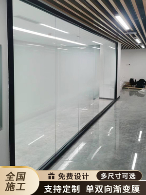 渐变玻璃膜白色圆点磨砂贴纸办公室隔断酒店淋浴房定制雾化彩色膜