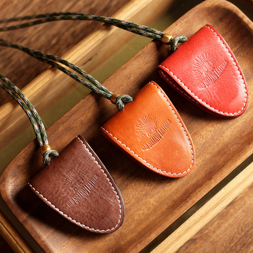 牛皮多功能挂脖复古磁吸眼镜夹