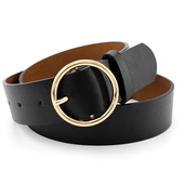 皮带女士百搭简约圆扣宽皮带韩版 带 裙子宽腰带休闲针扣复古牛仔裤