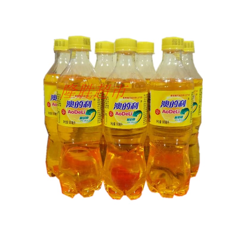 河南澳的利葡萄糖风味含气型童年的味道饮料500毫升x7瓶