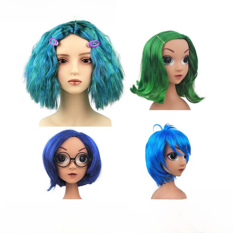 假发女短发套cos动漫舞会头脑特工队装扮慕慕头乐乐厌厌人物造型