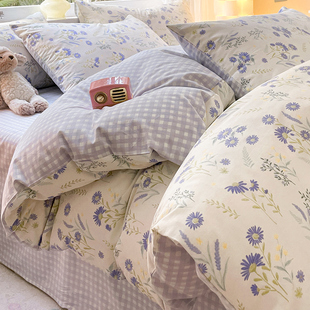 Mehom 纯棉四件套全棉新款春秋床上四件套全棉纯棉被套床单床笠罩