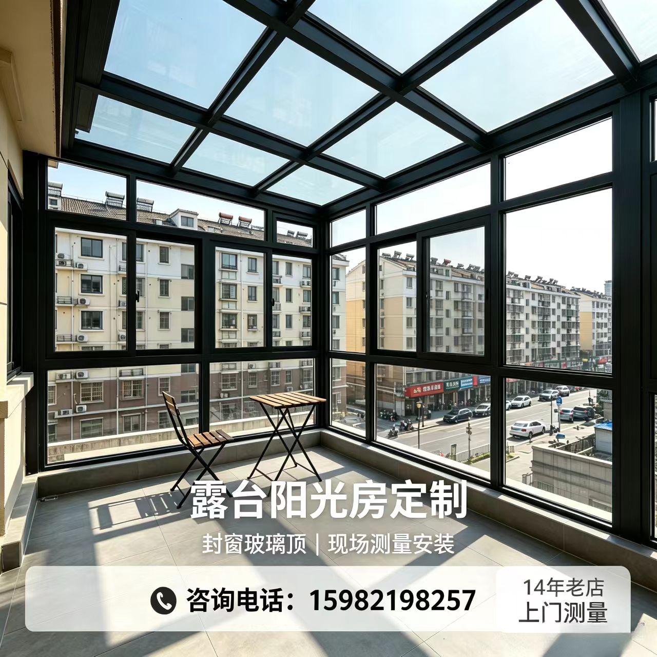 专业阳光房定制封阳台断桥铝铝合金封窗钢结构玻璃房搭建钢化玻璃