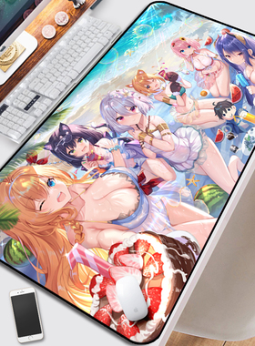 公主连结鼠标垫ReDive凯露可可罗佩可莉姆动漫周边超大键盘书桌垫