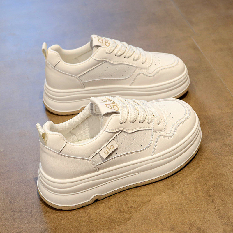 厚底小白鞋女鞋2025新款春秋款松糕鞋内增高秋冬白色板鞋百搭真皮,女鞋,休闲板鞋,淘宝优惠券,粉丝福利购,淘宝优惠卷