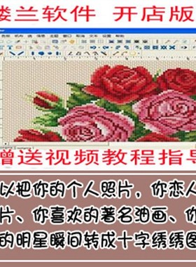 楼兰十字绣(开店版) 照片转十字绣 加密软件 赠送视频使用教程
