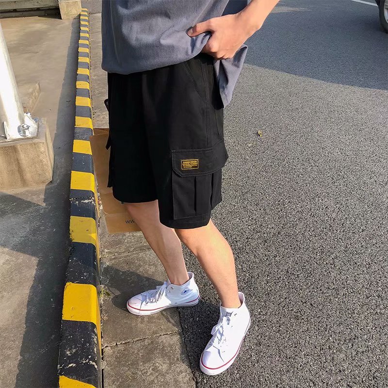夏季男士褲子日系工裝短褲韓版潮流休閑褲寬松五分褲夏天新款中褲