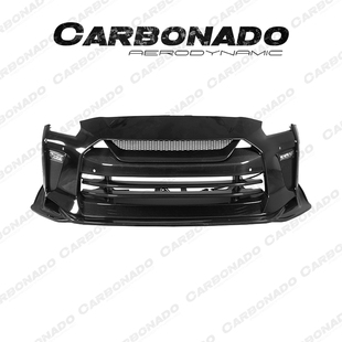 改装 Carbonado 碳纤维前杠前唇机盖 TS版 R35 17款 GTR