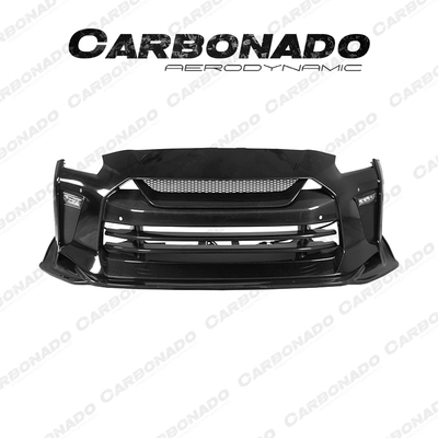 Carbonado 17款GTR R35的TS版改装碳纤维前杠前唇机盖