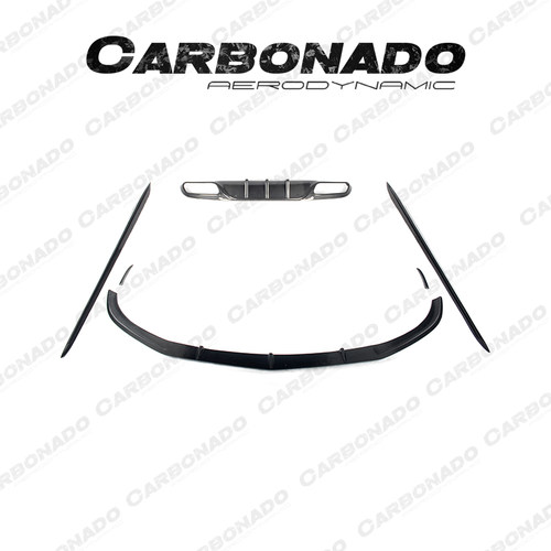 Carbonado 奔驰 W205 C63 C63S  改装碳纤维前唇侧裙后唇后底板