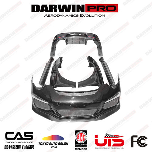 DarwinPRO 保时捷911 997 991 GT3 改装碳纤维前杠后杠侧裙