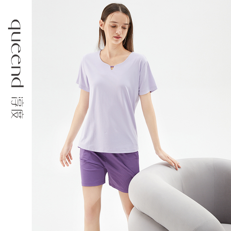 淳度睡衣女40S兰精莫代尔棉纯色