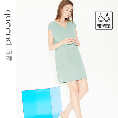 淳度自带胸垫防凸点睡裙女夏薄款