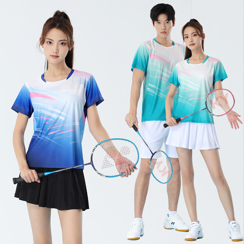 2026羽毛球服男女大赛服韩版情侣乒乓球衣短袖夏速干比赛队服定制