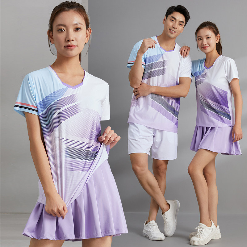 新款羽毛球服套装男女款短袖乒乓球运动服速干透气比赛网球服定制