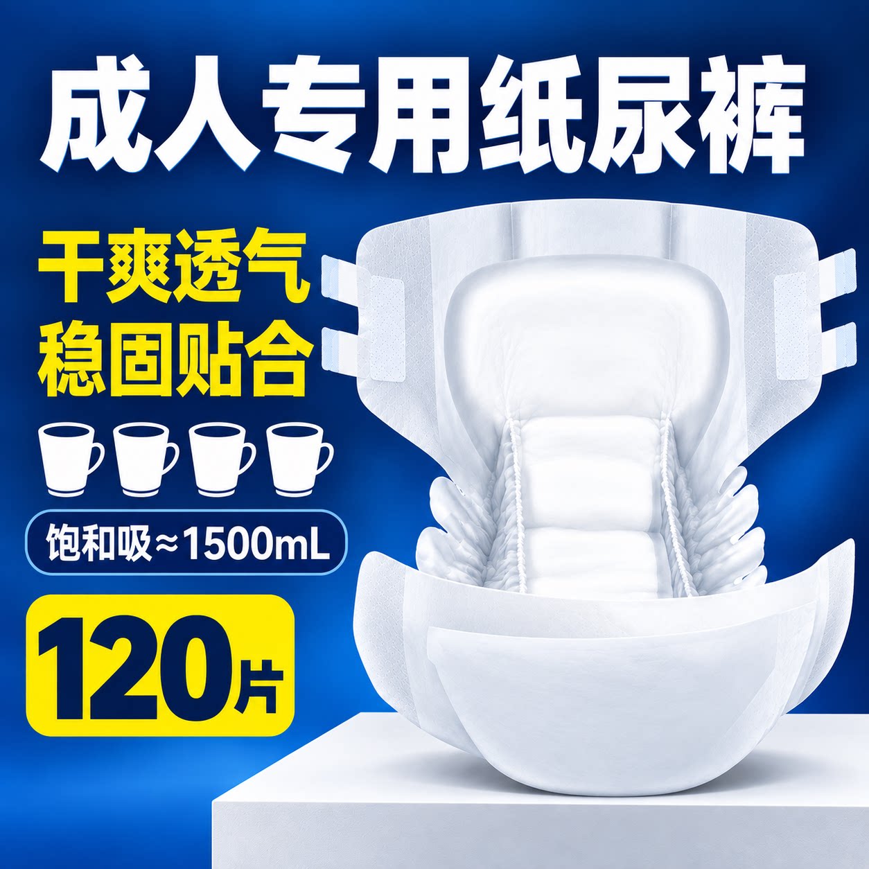 成人纸尿裤老人用尿不湿老年专用女男士加大号非拉拉裤尿布湿尿裤