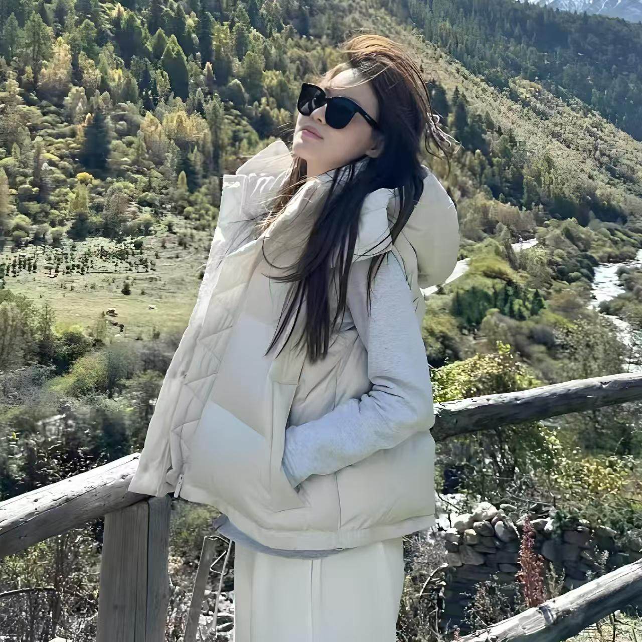 代购LULU马甲羽绒服女