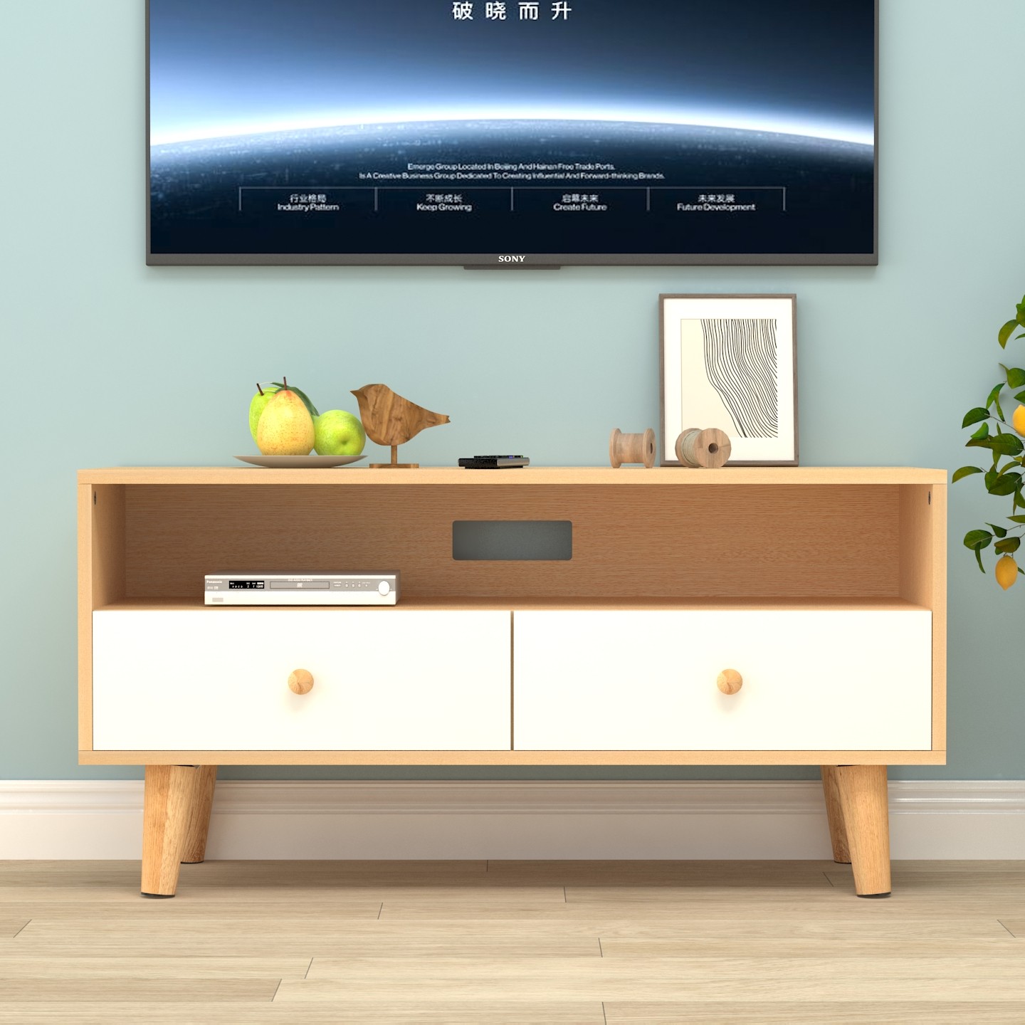 北欧小电视柜客厅家用小户型落地电视机柜原木风现代简约收纳柜,住宅家具,电视柜,淘宝优惠券,粉丝福利购,淘宝优惠卷