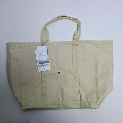 日单工装风浅卡其色纯棉大托特包手提帆布包满20元包邮