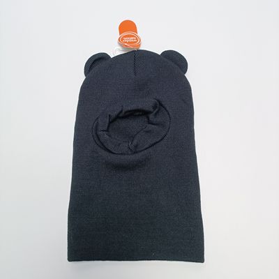 头围55-57cm露脸面罩脖套黑色耳朵骑行防风帽子脖套针织帽子