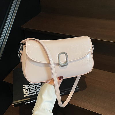 ZATZ简约油蜡皮斜挎包腋下小方包