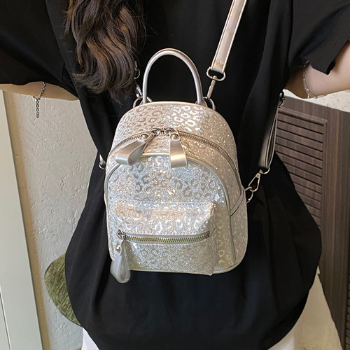 ZATZ高级感银色亮片双肩包