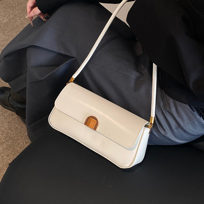 2025新款简约纯色腋下小方包